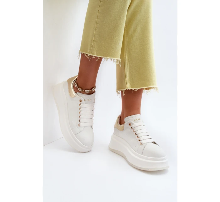 Dámské kožené tenisky GOE NN2N4031 Bílé