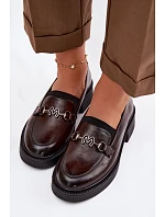 Kožené dámské mokasiny s ozdobným detailem Vinceza 39985 Čokoládové Kožené dámské mokasiny s ozdobným detailem Vinceza 39985 Čokoládové