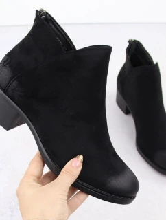 Dámské boty na bloku zateplené černé Potocki 12472