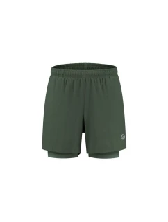 Rogelli spodenki 2w1 ESSENTIAL zielone 2XL