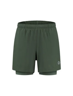 Rogelli šortky 2v1 ESSENTIAL zelené 2XL