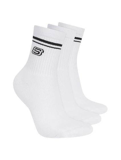Skechers 3pk Wpk Wmn Ls Low Crew S601827-WHT bílé 39–42