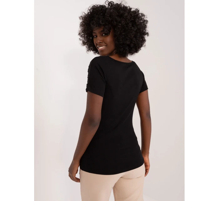 Bluzka PM BZ model 19529646 czarny - FPrice Bluzka PM BZ model 19529646 czarny - FPrice