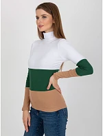 Dámský rolák RV BZ 8465 1.08P bílo-zelený - FPrice