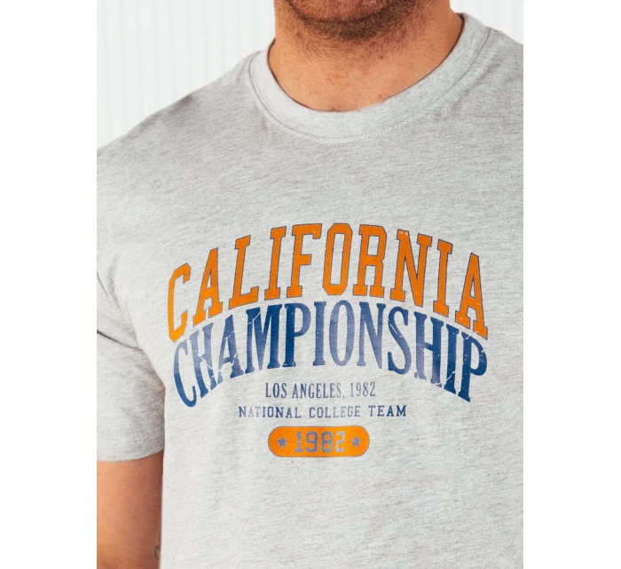 Pánské šedé tričko s potiskem Dstreet RX5388