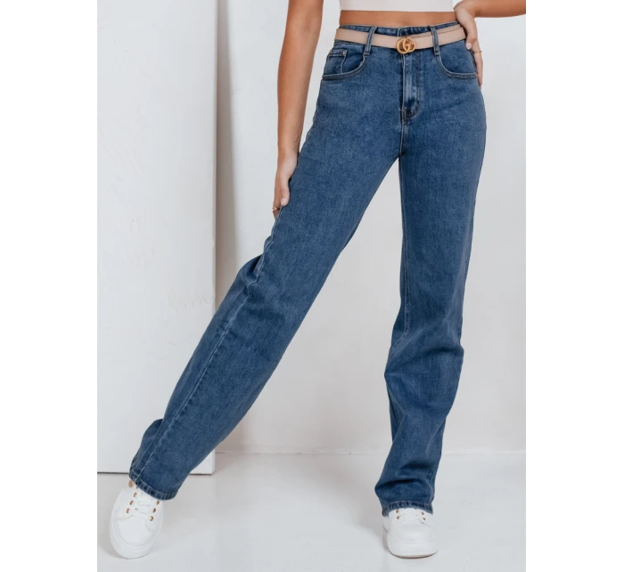 Dámské modré džíny s širokými nohavicemi FashionStreet UY2770