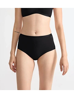 Dámské kalhotky GO Daily Cotton Highwaist Black černé  - SLOGGI