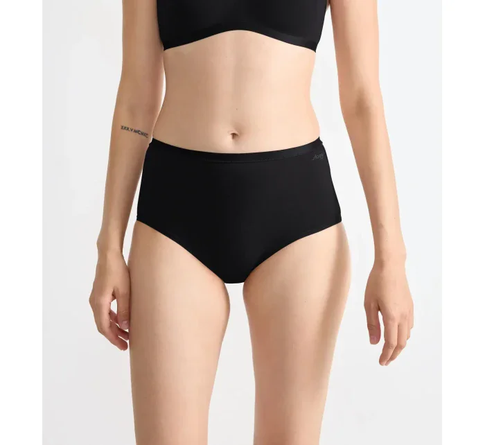 Dámské kalhotky GO Daily Cotton Highwaist - BLACK - černá 0004 - SLOGGI Dámské kalhotky GO Daily Cotton Highwaist - BLACK - černá 0004 - SLOGGI