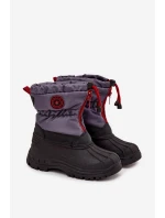 Dětské sněhule na zip Big Star SS374031 Šedo-černé Dětské sněhule na zip Big Star SS374031 Šedo-černé