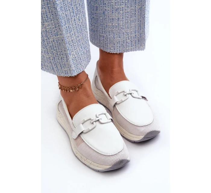 Dámské kožené mokasíny D&A White