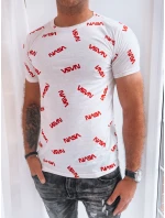 Pánské bílé tričko s potiskem model 21969412 - Dstreet Pánské bílé tričko s potiskem model 21969412 - Dstreet