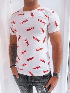Pánské bílé tričko s potiskem FashionStreet RX5269
