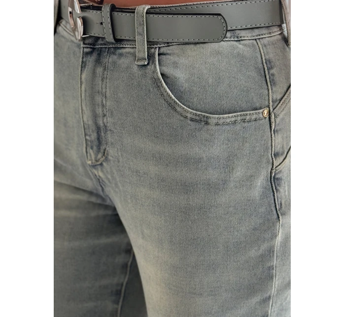 Dámské džínové kalhoty slim fit s páskem SLIMFIZ modré FashionStreet UY2494 Dámské džínové kalhoty slim fit s páskem SLIMFIZ modré FashionStreet UY2494