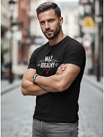 Tshirt męski z nadrukiem czarny model 22136443 - FashionStreet