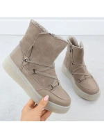 Dámské béžové kožené boty Filippo DBT7162