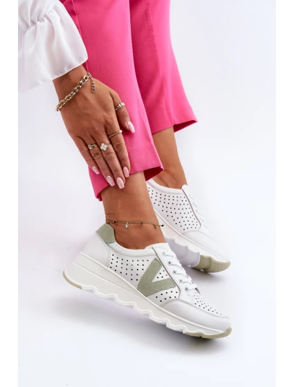 Dámské kožené lehké sportovní boty béžové Eleonori Dámské kožené lehké sportovní boty béžové Eleonori