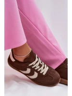 Dámské tenisky z eko semiše čokoládové model 22027752 - EVENTO