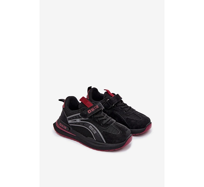 Dětské sportovní boty Big Star TT374152 HI-POLY SYSTEM Černo-vínové