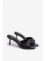 Sandály z umělé kůže na jehlovém podpatku Zlaté model 22103068 - Boto