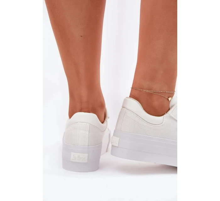 Dámské trampky na platformě Lee Cooper – bílé
