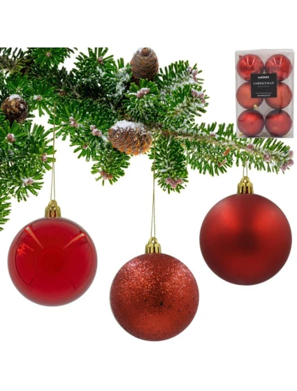 DEKORATIVNÍ PLASTOVÁ CETKA 6KS 80MM ČERVENÁ DEKORATIVNÍ PLASTOVÁ CETKA 6KS 80MM ČERVENÁ