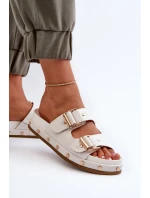 Dámské žabky na platformě Big Star model 21653891 Bílé - Big Star Shoes Dámské žabky na platformě Big Star model 21653891 Bílé - Big Star Shoes