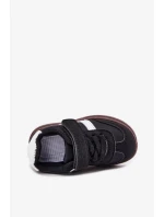 Dětské sportovní sneakers na suchý zip Adelina – černé