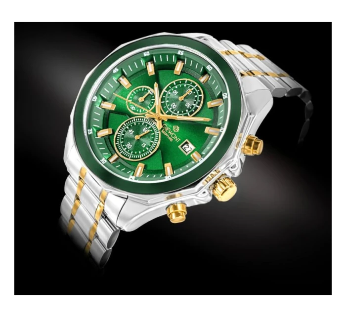 Pánské hodinky Giewont Chronograph Sapphire Silver Green GW7290-B7 Pánské hodinky Giewont Chronograph Sapphire Silver Green GW7290-B7