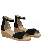 Dámské kožené sandály na platformě černé Filippo model 22150253