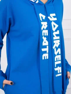 Oversize džínové šaty s kapucí