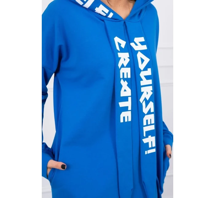 Oversize džínové šaty s kapucí