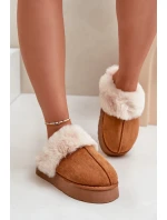 Dámské Sněhové Pantofle Na Silné Podešvi S Kožíškem Camel Doriola Dámské Sněhové Pantofle Na Silné Podešvi S Kožíškem Camel Doriola