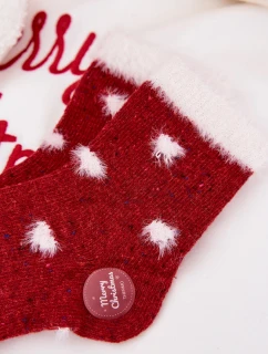 Dětské Vánoční Ponožky S Kožešinou  Červené model 21786788 - Aura.via