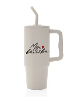 MOJE KÁVIČKA - béžový cestovní termohrnek 900 ml