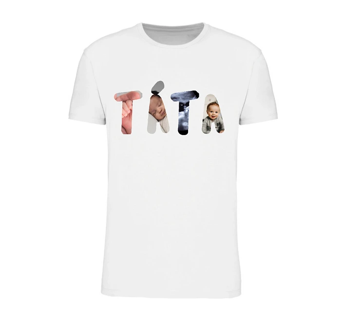 Personalizované pánské tričko - táta/děda z fotek Personalizované pánské tričko - táta/děda z fotek