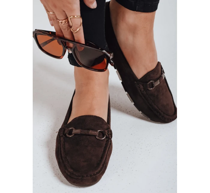 Dámské semišové hnědé mokasíny FashionStreet ZY1179