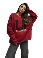 Bluza RV BL model 21777676 bordowy - FPrice Bluza RV BL model 21777676 bordowy - FPrice