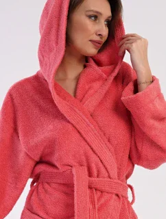 Dámský župan dlouhý s kapucí Jahoda