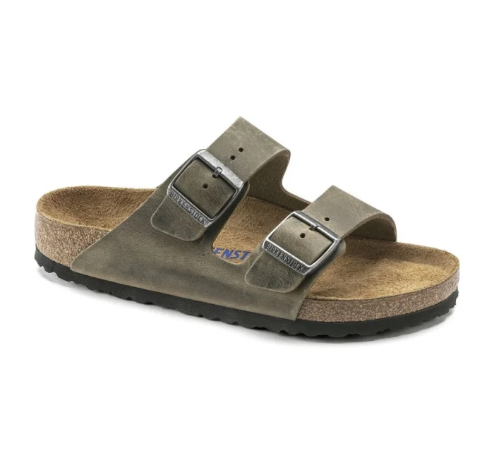žabky Arizona Soft  Leather  Khaki model 21265516 - Birkenstock
