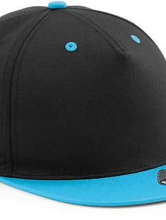Beechfield B 610C 5 panelová Snapback kontrastní kšiltovka 53.610C black/surf blue