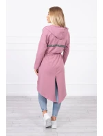 Pláštěnka s delšími zády tmavě růžová