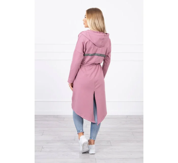 Pláštěnka s delšími zády tmavě růžová
