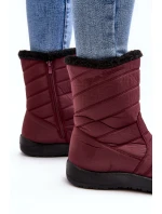 Vysoké Dámské Ocákané Sněžáky Bordové Luxina Vysoké Dámské Ocákané Sněžáky Bordové Luxina