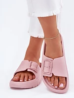 Dámské Pěnové Sandały Na Platformě S Přezkou Růžové Viasara