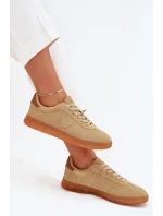 Dámské Semišové Sneakers Big Star RR274849 HI-POLY SYSTEM Béžové Dámské Semišové Sneakers Big Star RR274849 HI-POLY SYSTEM Béžové