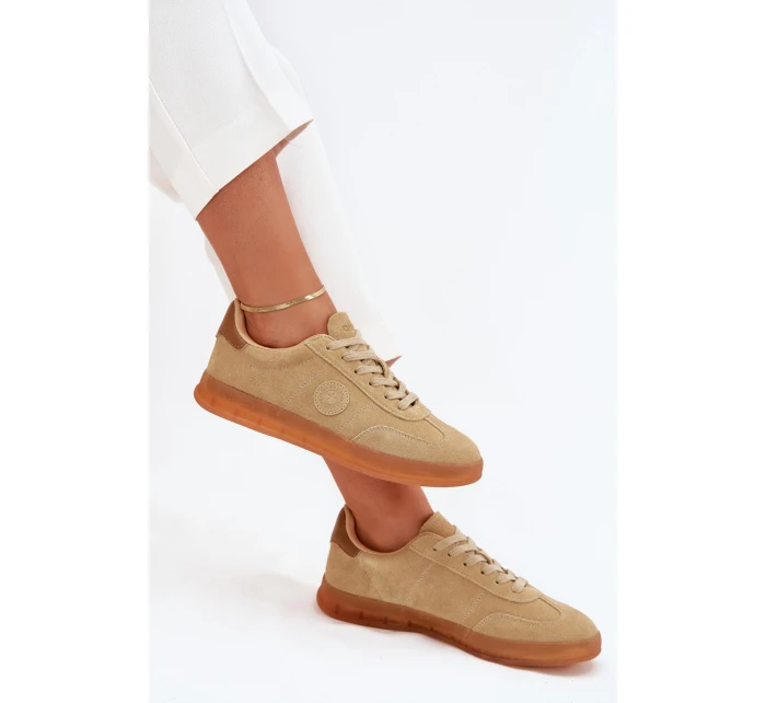 Dámské Semišové Sneakers Big Star RR274849 HI-POLY SYSTEM Béžové Dámské Semišové Sneakers Big Star RR274849 HI-POLY SYSTEM Béžové