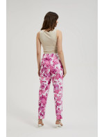 Dámské vzorované kalhoty MOODO - růžové