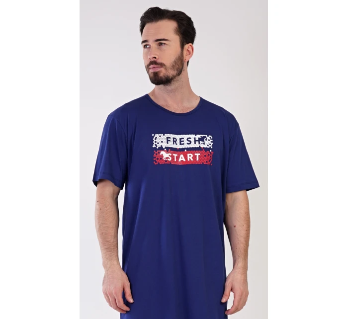 Pánská noční košile s krátkým rukávem Fresh model 21292095 - Vienetta MAN