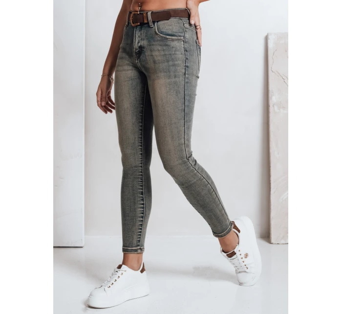 Dámské úzké džíny s páskem modré FashionStreet UY2810 Dámské úzké džíny s páskem modré FashionStreet UY2810