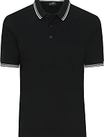 Daiber JN 1306 Pánské těžké piqué polo s proužky 02.1306 black/white/grey